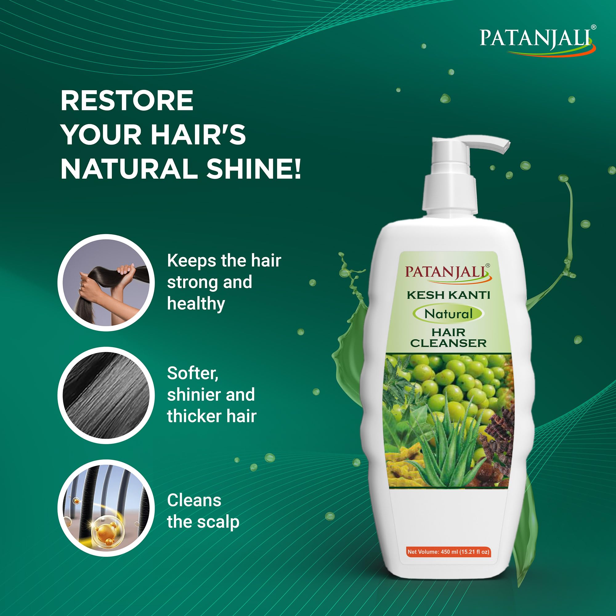 Amazon.com : patanjali Kesh Kanti Natural Shampoo 15.21 flOz